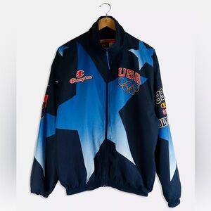 Men’s Vintage XL Champion USA 1996 Atlanta Olympics Windbreaker Jacket